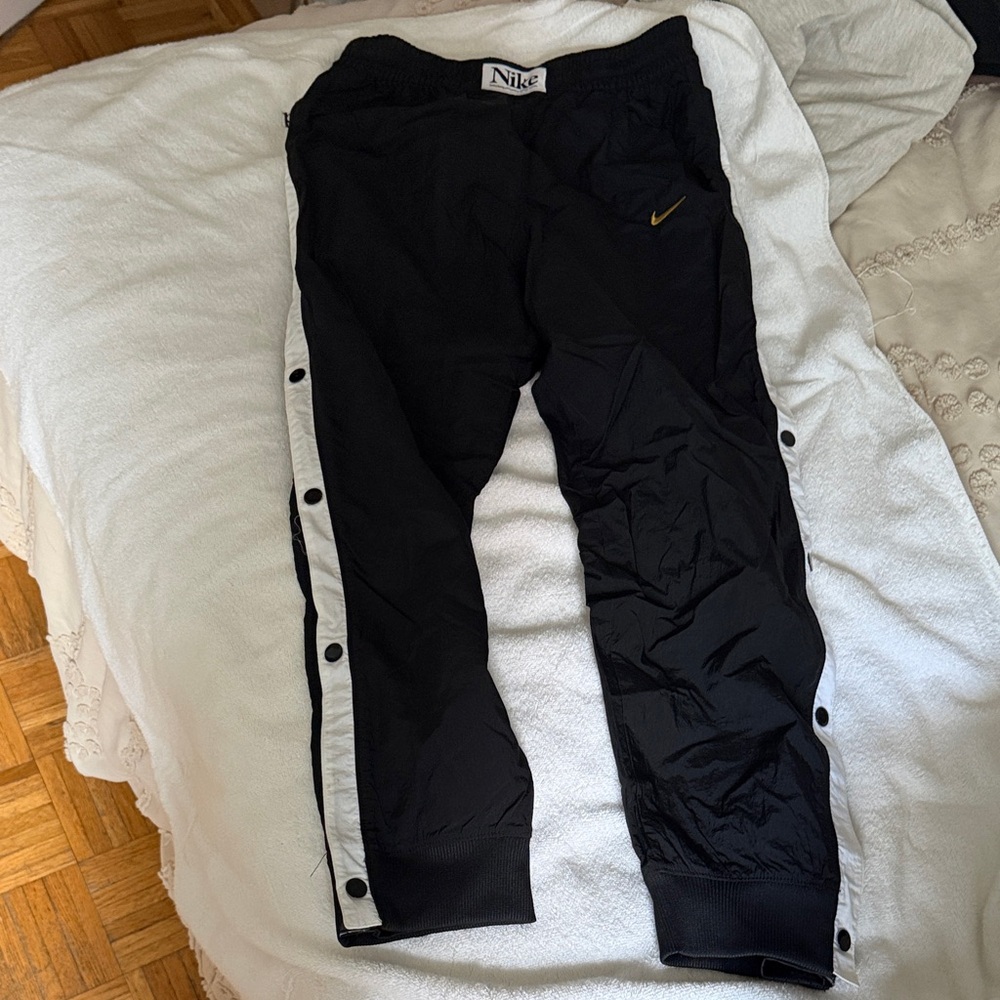 Nike Boys Black Snap-Button Track Pants